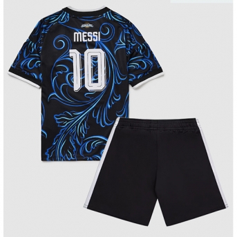 Billige Fotballdrakt Argentina Lionel Messi #10 Replika Bortedraktsett Barn VM 2026 Kortermet (med bukser)